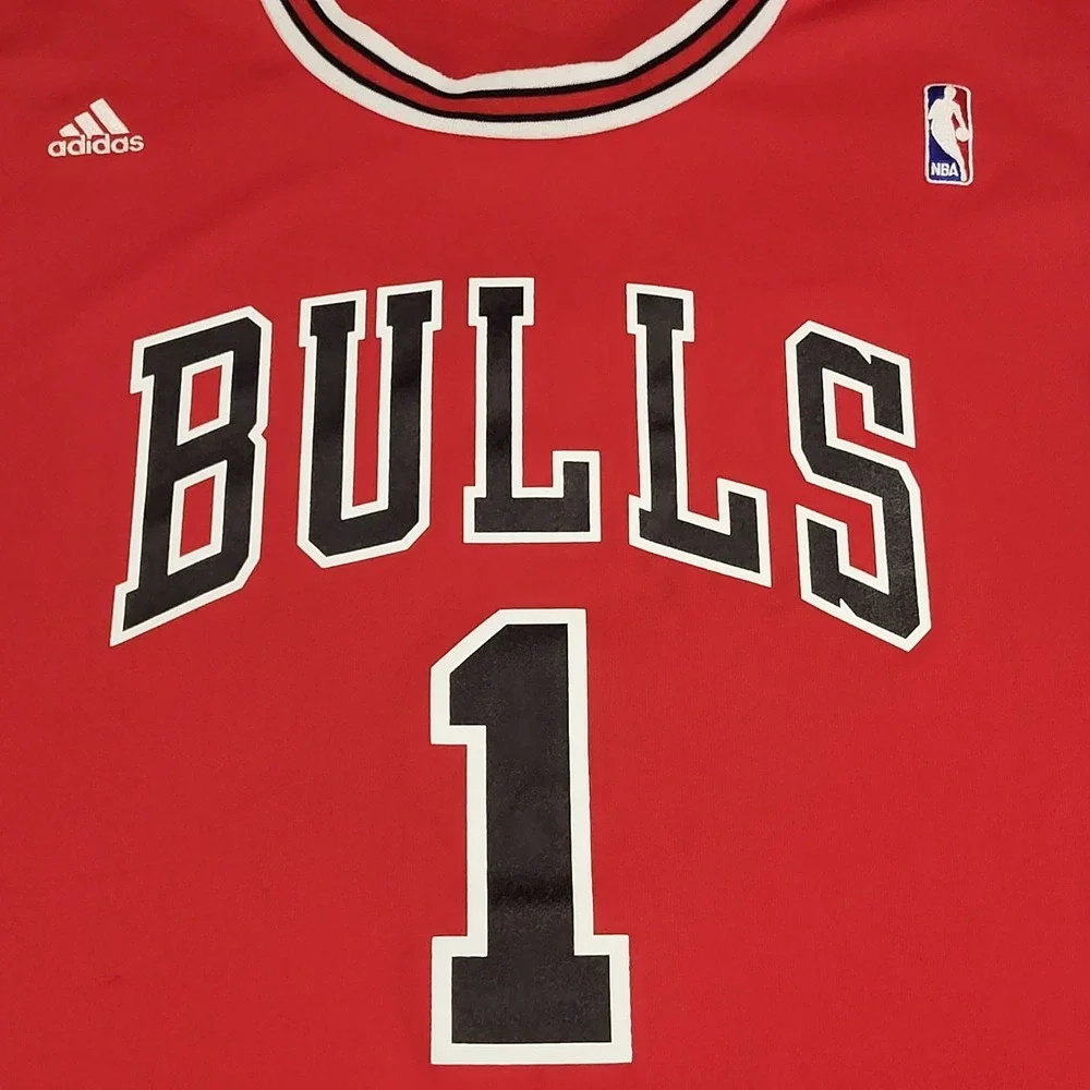 Chicago Bulls Adidas Derrick Rose #1 NBA Red Swingman Jersey Size XX-Large (2XL)